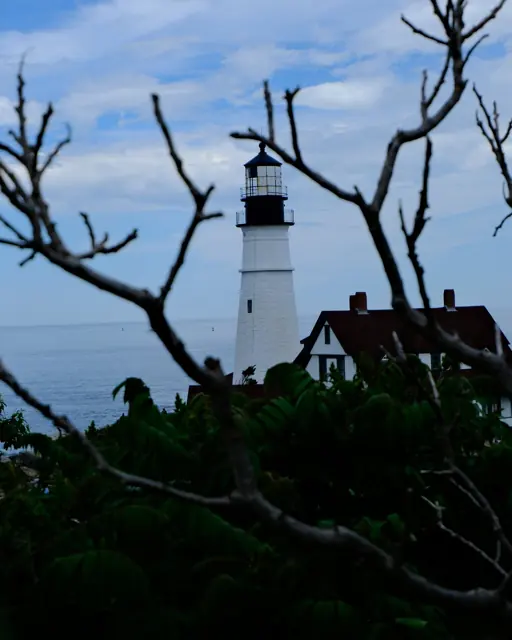 Lighthouse on a rocky coastline